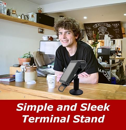 Miniatura 6 de DCCStands Dejavoo QD2, QD4 y QD5 - Soporte de terminal giratorio e inclinable de perfil bajo de 4 pulgadas