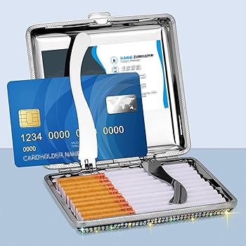 洋書 Compacts and Smoking Accessories TSUBOTA PEARL Cigarette Case 04427 - Black Leather wrapped