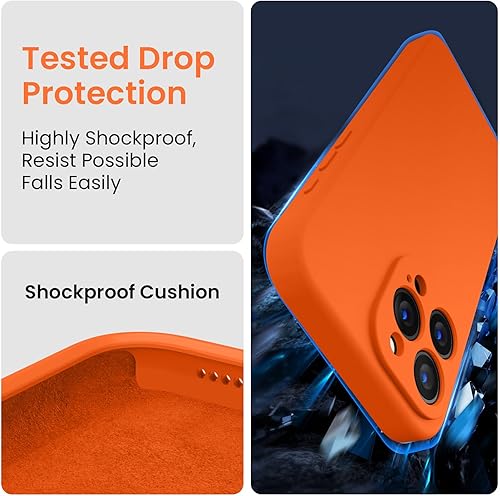 Miniatura 4 de FireNova Funda diseñada para iPhone 15 Pro, funda de silicona mejorada protección de cámara con 2 protectores de pantalla, forro interior de