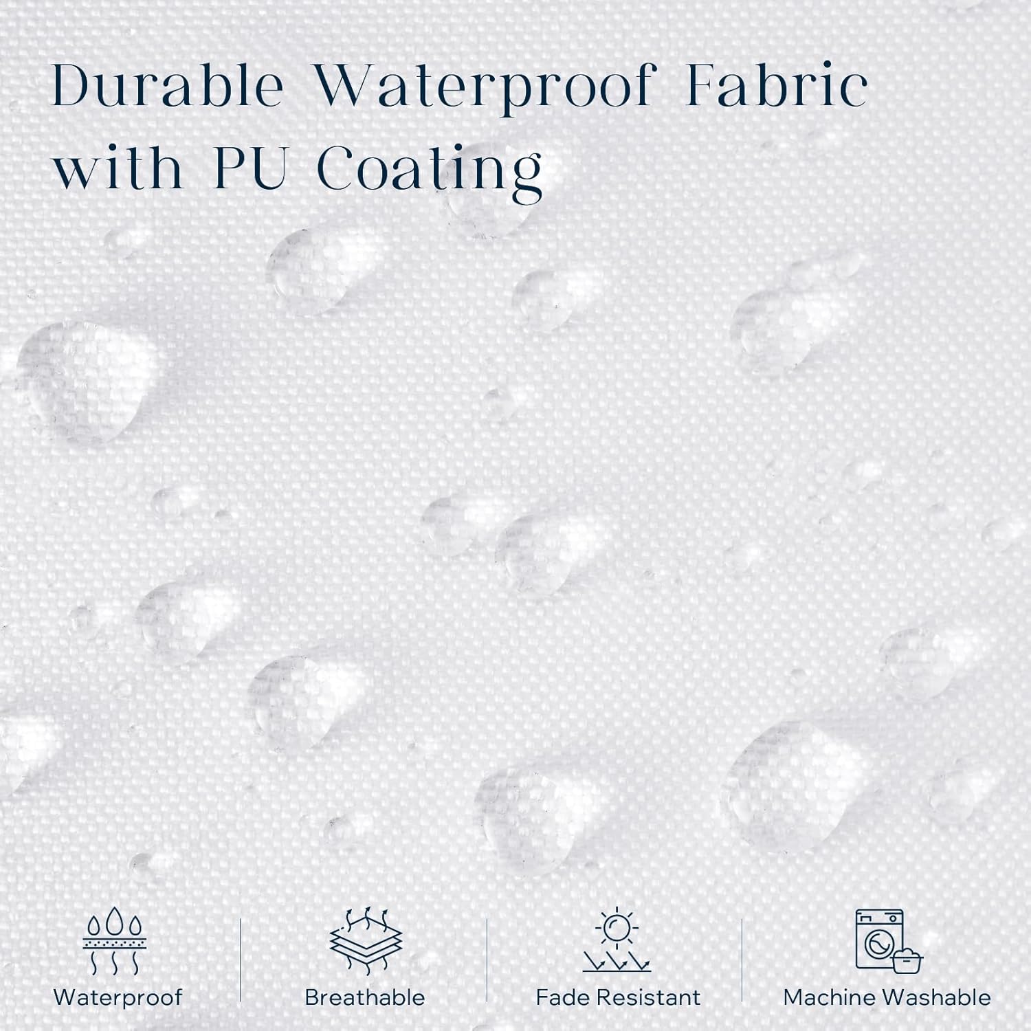 Phantoscope Pack of 4 Premium Outdoor Pillow Inserts, Dual Usage Waterproof Throw Pillows No Cover Needed, Decorative Couch Sham Cushion Stuffer Patio Couch Tent, White 18 x 18 Inches