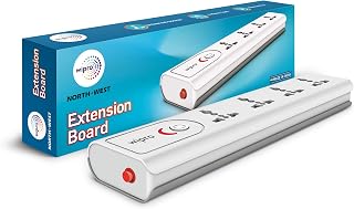 Wipro Premium Extension Board with 4 Universal Sockets & 1 Master Switch | Spike Guard with Indicator | 2 mtr Long Cord | Price In India