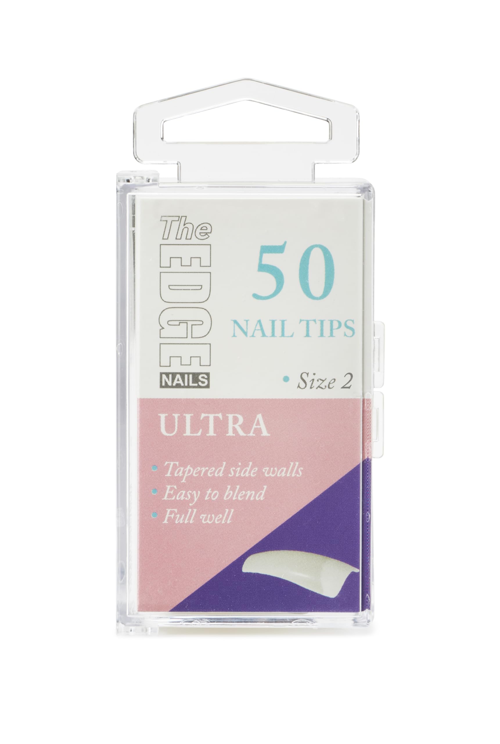 THE EDGE Ultra Nail Tips Size 2 (50 pack) - Strong Nail Tips