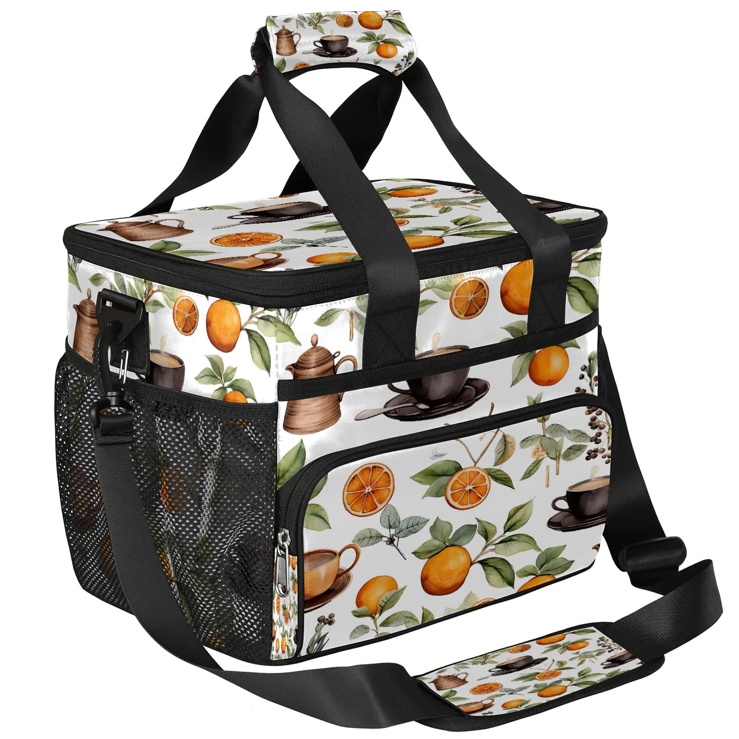 Lunch Box for Men Heavy Duty Insulated Lunch Bag for Women Lemon Coffee Lunchbox for Adults Lunch Cooler
