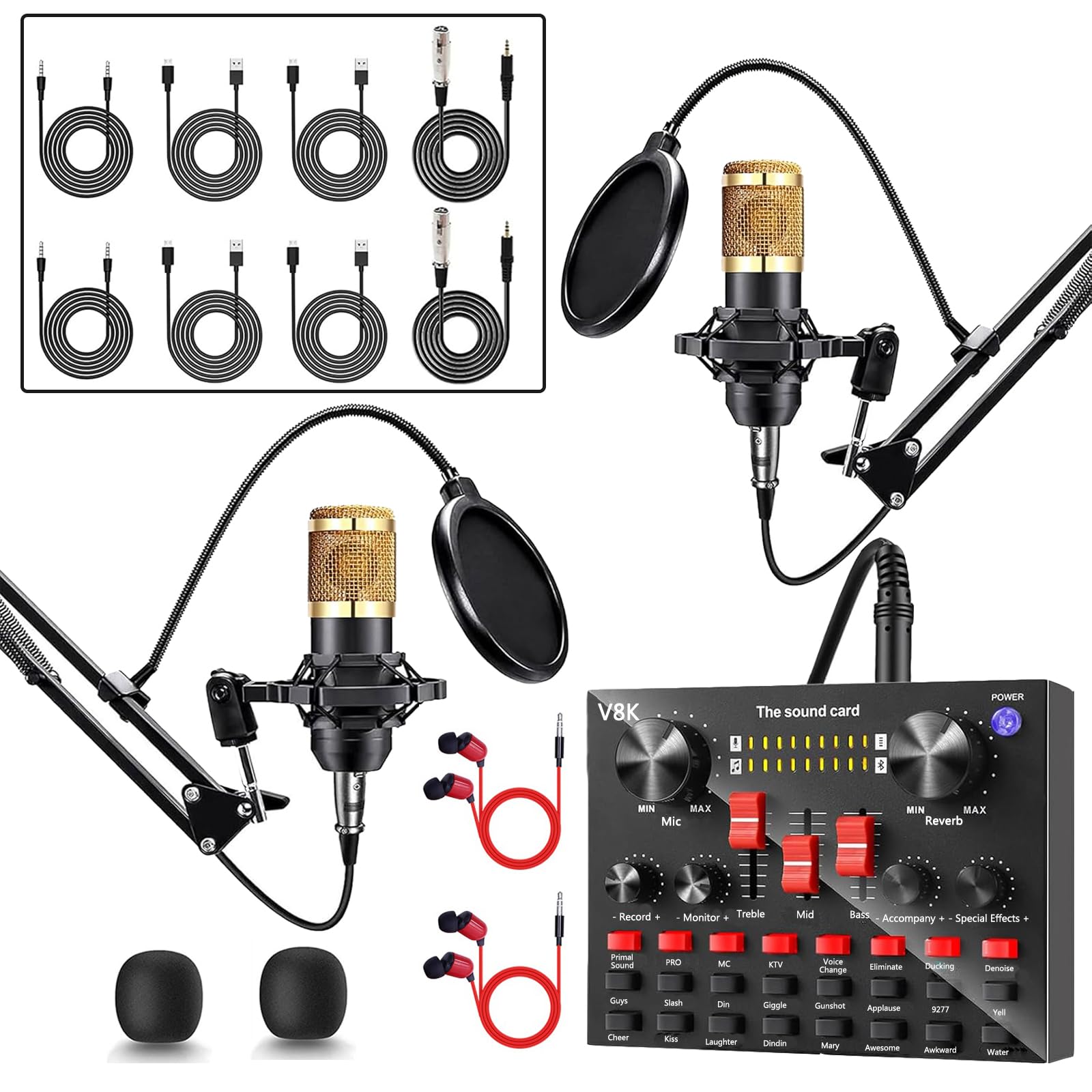 Amazon.com: Podcast Equipment Bundle for 2, Recording Studio
