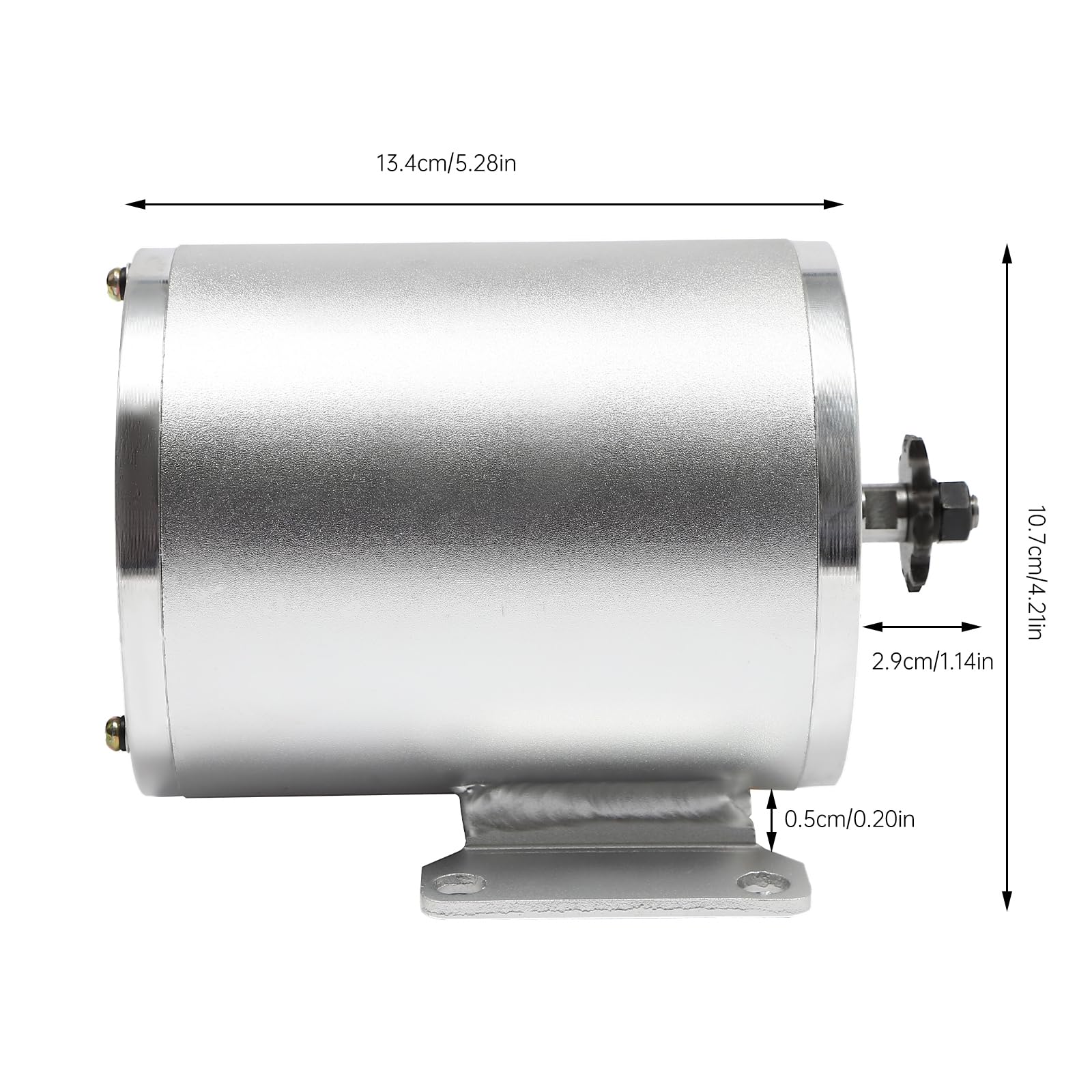 BüRstenloser Motor Gleichstrommotor Hohe Geschwindigkeit Aluminium Mit SteuergeräT Und Throttle FüR Elektrische MotorräDer Go-Kart Elektro Brushless Motor Set Silber+Schwarz 48/60/72V 3000W