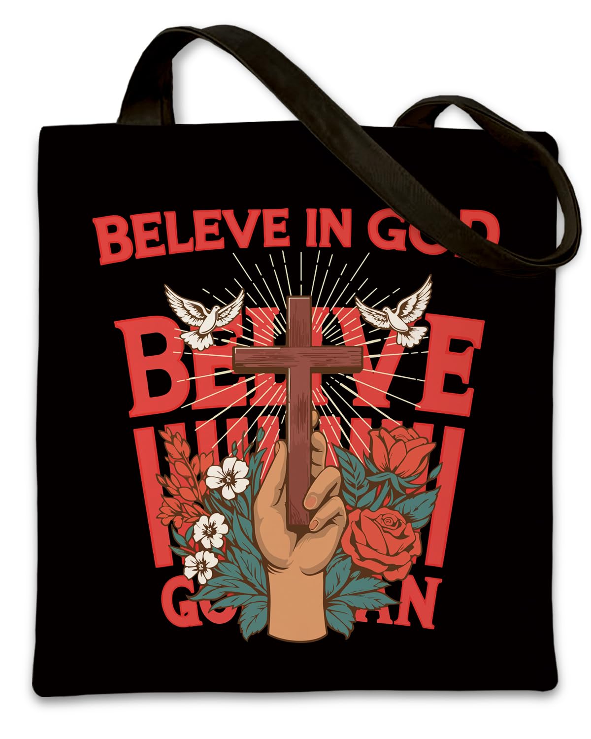 Aesthetic Canvas Tote Bag for Women Christian Tote Bag for Women Lady Casual Vacation Shopping Work Gym