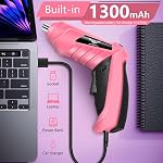 JENABOM 47 in 1 Electric Screwdriver Cordless Rechargeable Small Power Drill Set 3.6V Drill 3Nm Max Torque Electric Rotatable with LED Light Screwdriver, (Pink & Black)