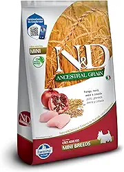 N&D Ancestral para Cães Adultos de Raças Mini e Pequenas Sabor Frango, Romã, Aveia e Cevada 2,5Kg