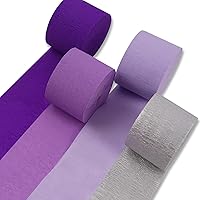 Vista 22 de Serpentinas de papel crepé PartyWoo, 4 rollos de 328 pies, paquete de papel crepé negro y dorado para fiesta, boda, cumpleaños, decoraciones