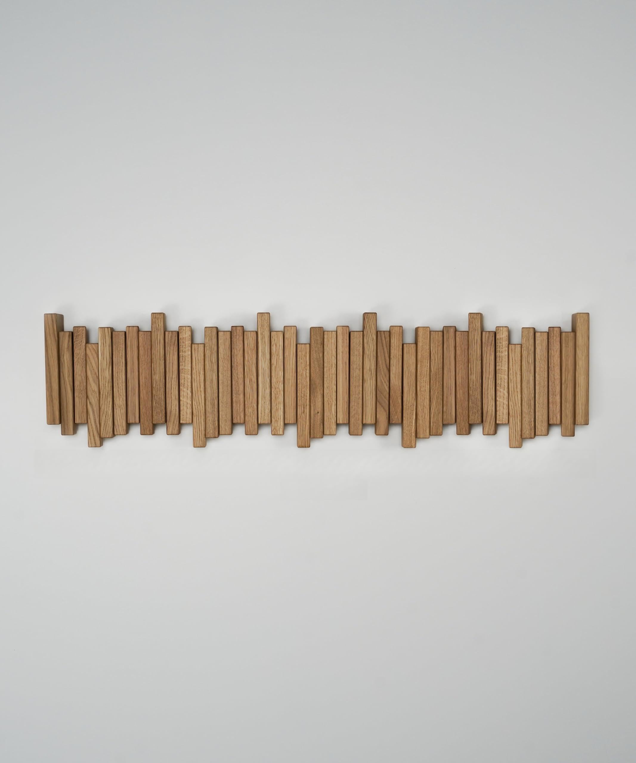 WECO Wandgarderobe (Klarlack, 83cm, 10 Haken)