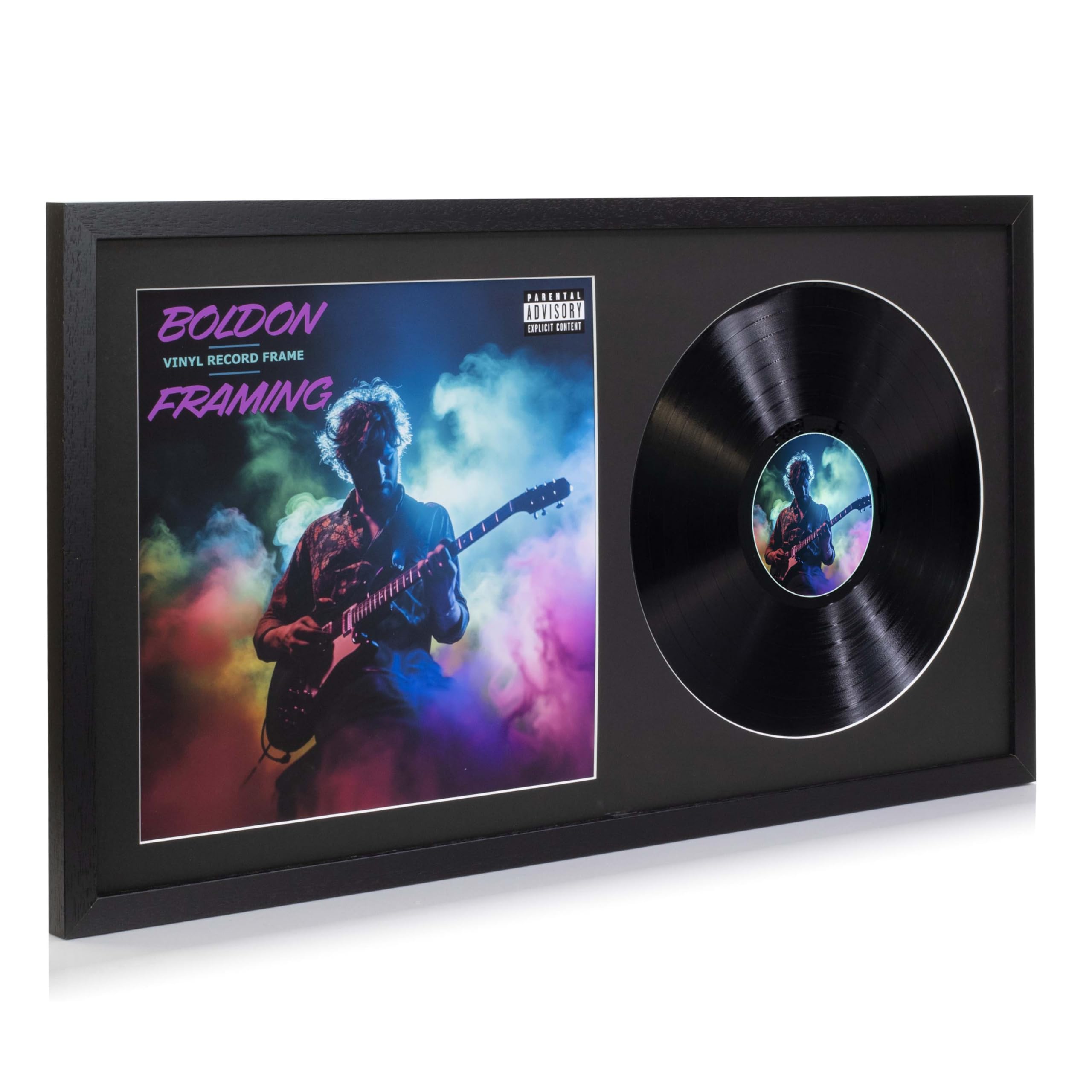 12" Double Vinyl LP Record and Album Cover Frame Memorabilia Wall Display