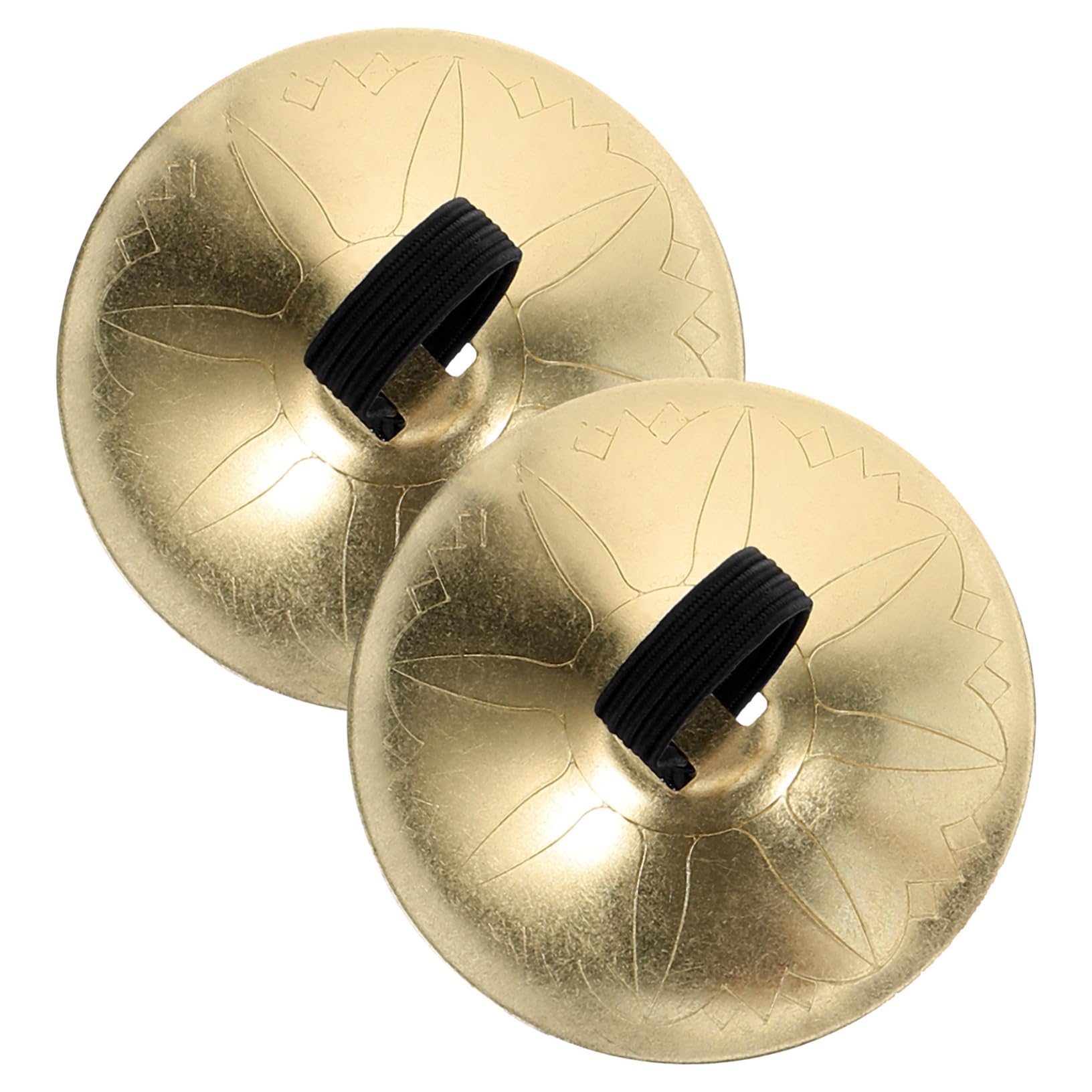 SECFOU 1par Platillos De Dedo Para Danza Instrumento Musical De Percusión Cimbales De Danza Del Vientre Diseño Floral