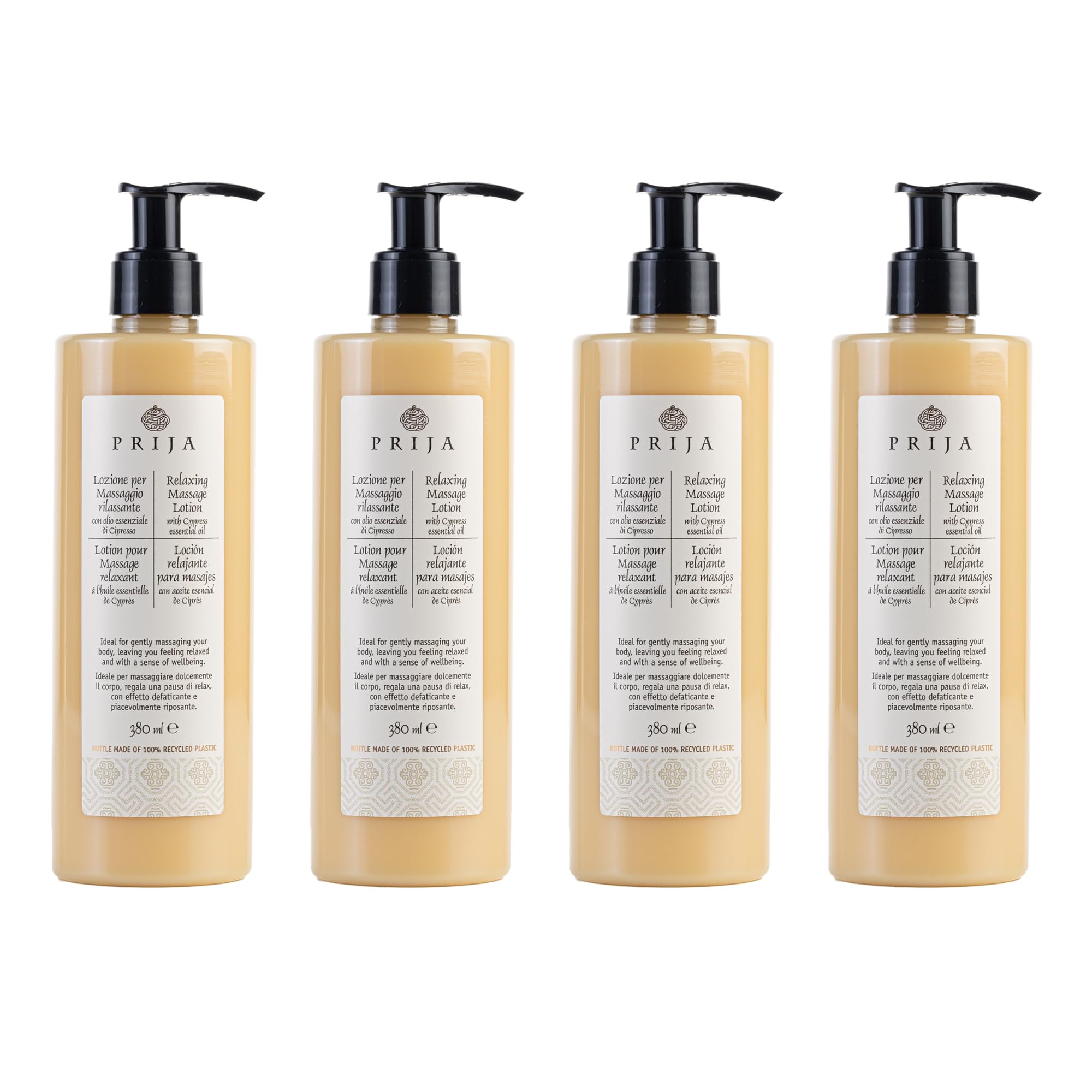 Prija Relaxing Massage Lotion with Aloe Vera and Cypress Oil 4x 380ml
