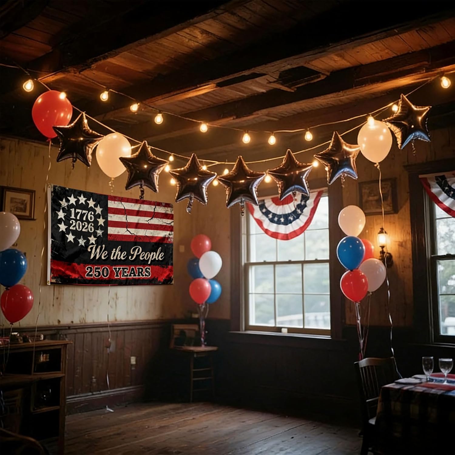 USA 250th Anniversary We the People Flag 3x5 Ft 1776-2026, Double Sided 3-Ply Heavy Duty American Flag with Brass Grommets for Indoor Outdoor Decor (Style 2)