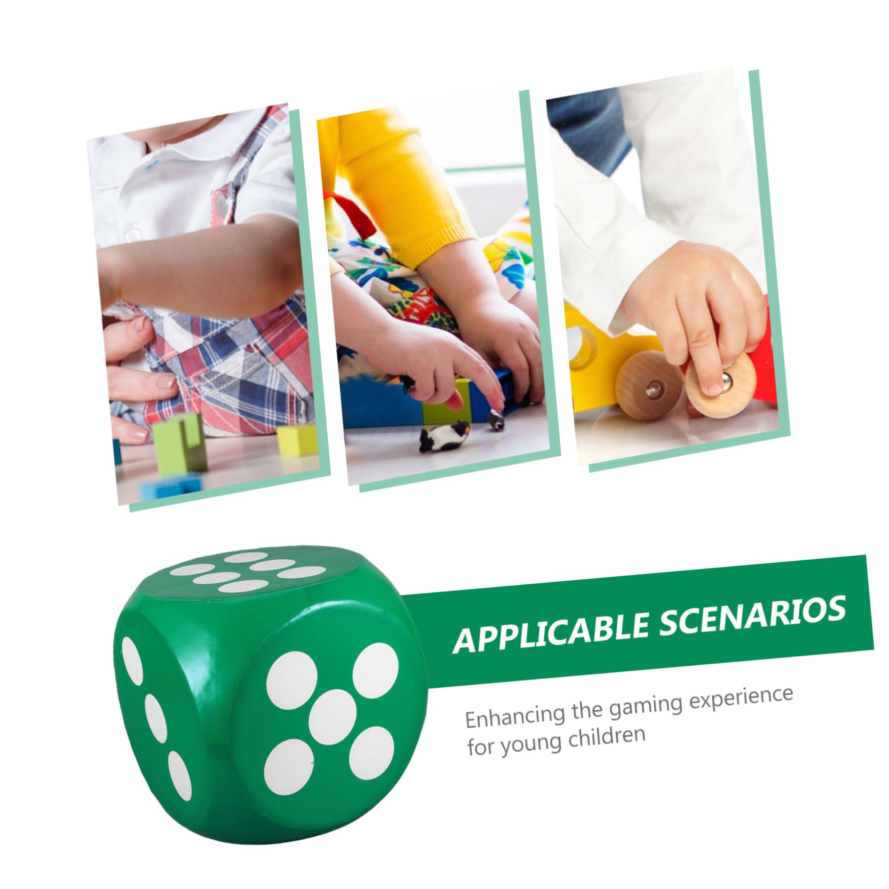 Dados de Espuma Gigante Suave de 12 Pulgadas para Juegos de Fiesta y Actividades al Aire Libre Bordes Redondeados y Material Liviano Seguro para Niños