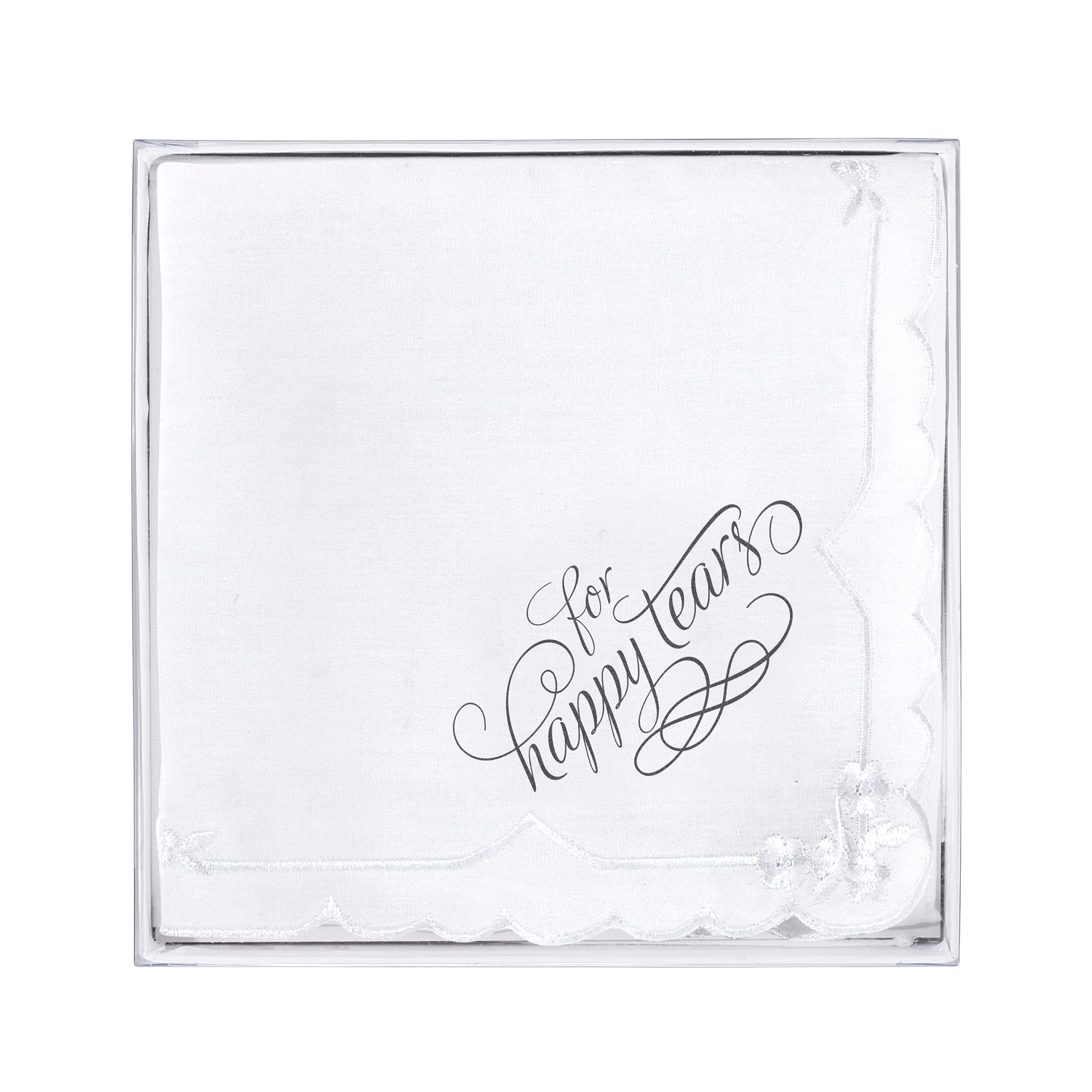 Lillian Rose for Happy Tears Cotton Hankie 12", White, 30.48 x 30.48 x 0.3175 cm - Image 2