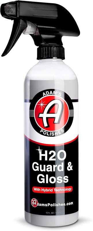 Adam's Polishes H2O Guard & Gloss (16 oz) - Sellador de sílice, cera y pulidor de capa superior híbrida para detalles de automóviles Quick Detailer | After Car Wash sella, brilla y protege todas las superficies exteriores