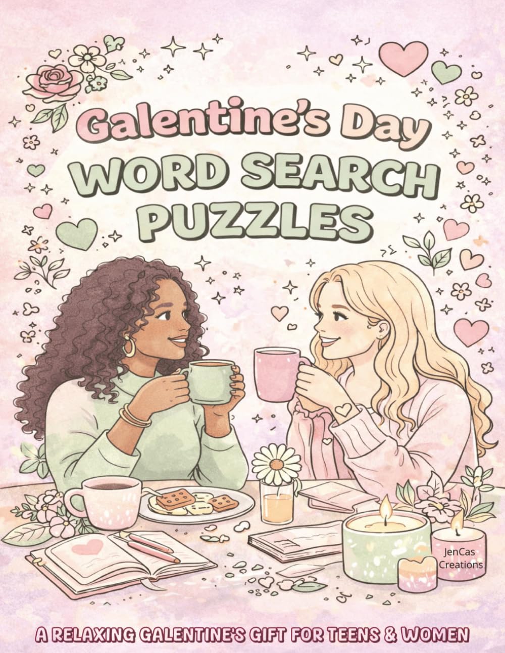 Galentine’s Day Word Search Puzzles: 100 Cozy & Fun Word Search Puzzles About Friendship, Self-Care, Brunch, Girls’ Night, Fashion, Travel & Empowerment | A Relaxing Galentine’s Gift for Teens & Women
