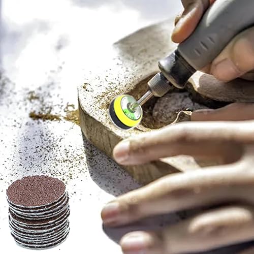 Miniatura 5 de 100 piezas de lija de 1 pulgada de grano 3000 de gancho y bucle lijadora de disco de lijado para taladro amoladora herramientas rotativas