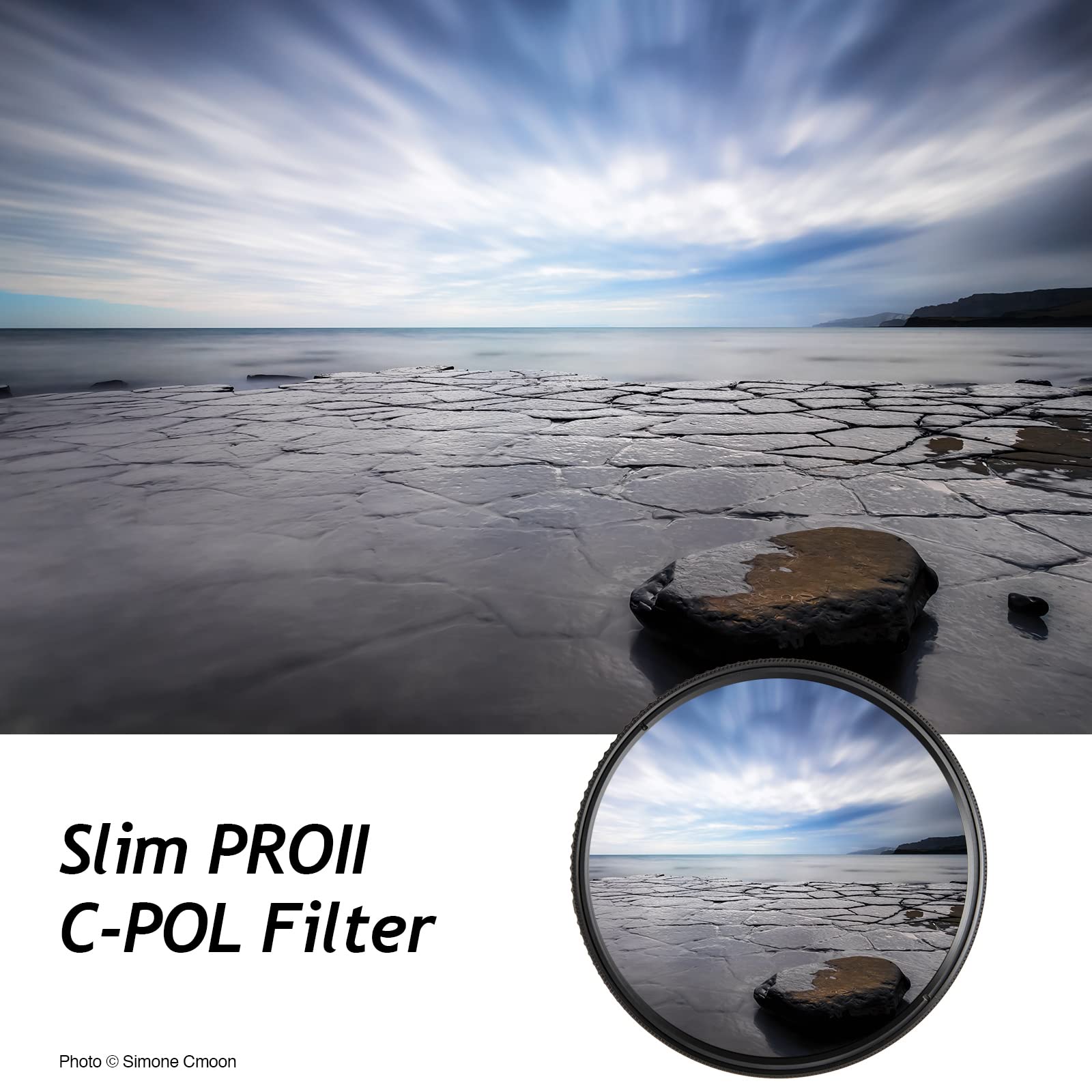 Haida Filtro polarizzatore circolare da 55 mm, filtro polarizzatore CPL ultra sottile
