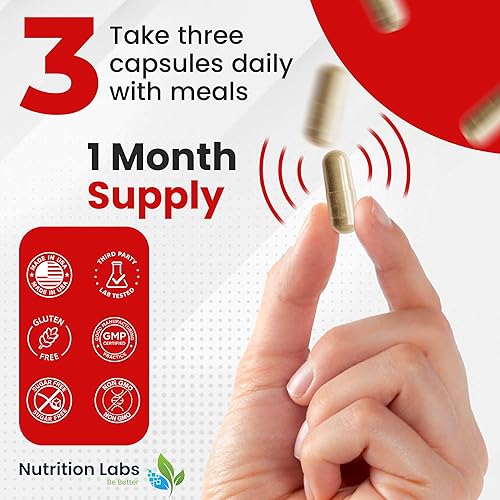 Miniatura 6 de Suplemento de apoyo para la presión arterial con espino, hibisco, soporte de ajo Salud cardiovascular normal, salud circulatoria, vitaminas y