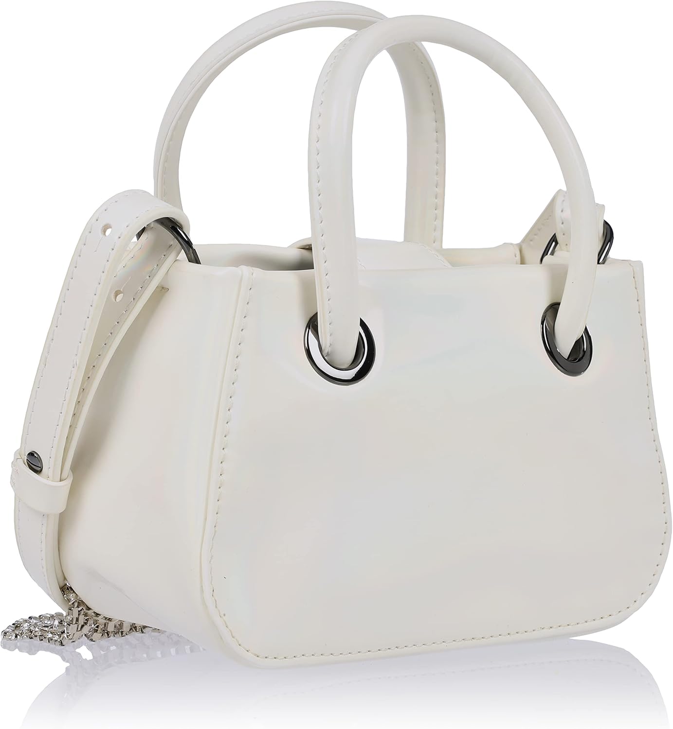 ARMANI EXCHANGE Alpha SLG, Enriched Strass, iPhone Holder, Porta Donna, Bianco (Glitch), Taglia Unica ARMANI EXCHANGE Alpha SLG, Enriched Strass, iPhone Holder, Porta Donna, Bianco (Glitch), Taglia Unica