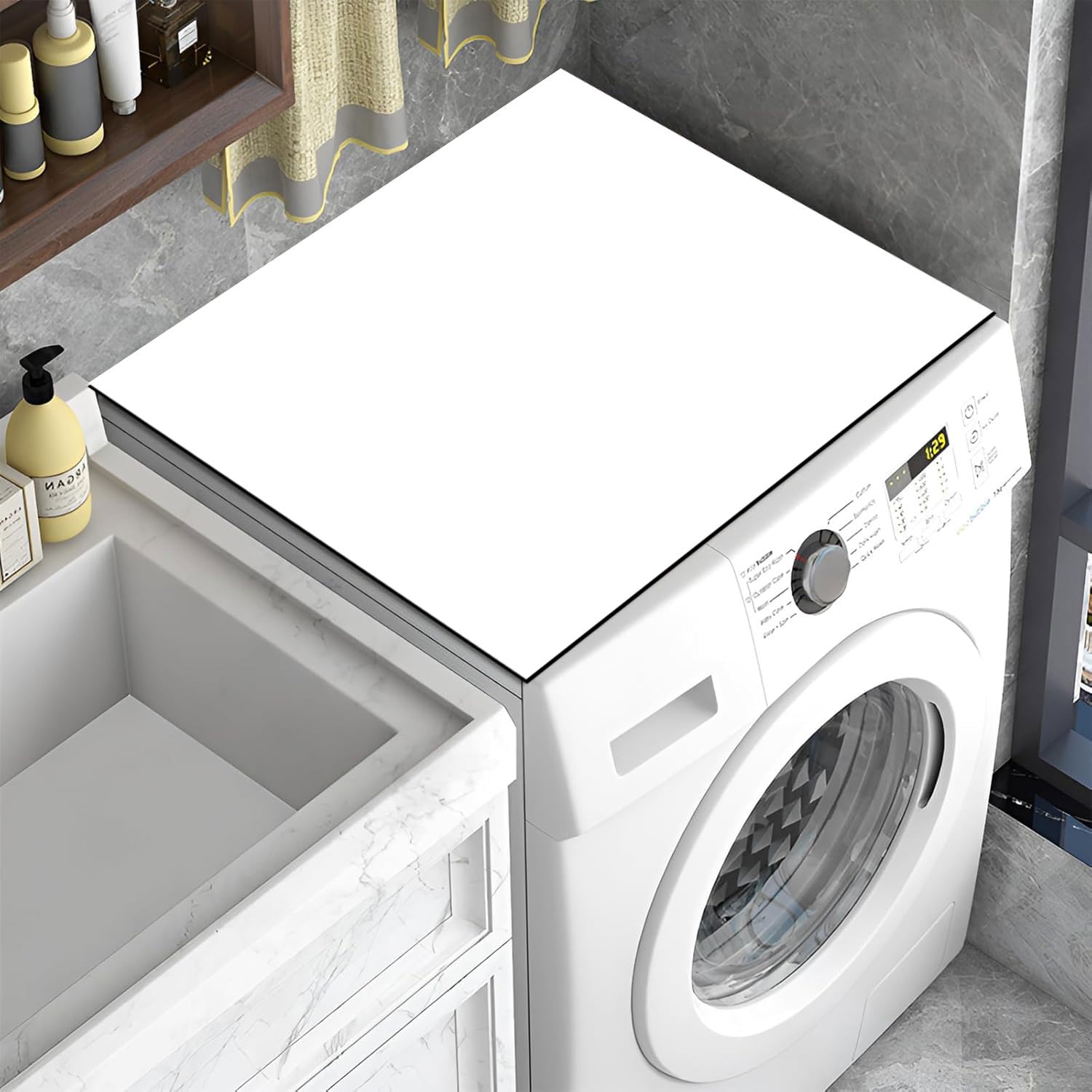 Waschmaschinenauflage,Waschmaschinen Staubschutz,Abdeckung für Waschmaschine,Kühlschrank Waschmaschinenabdeckung,Waschmaschine Staubschutzhülle,Staubschutzhülle Waschmaschinen