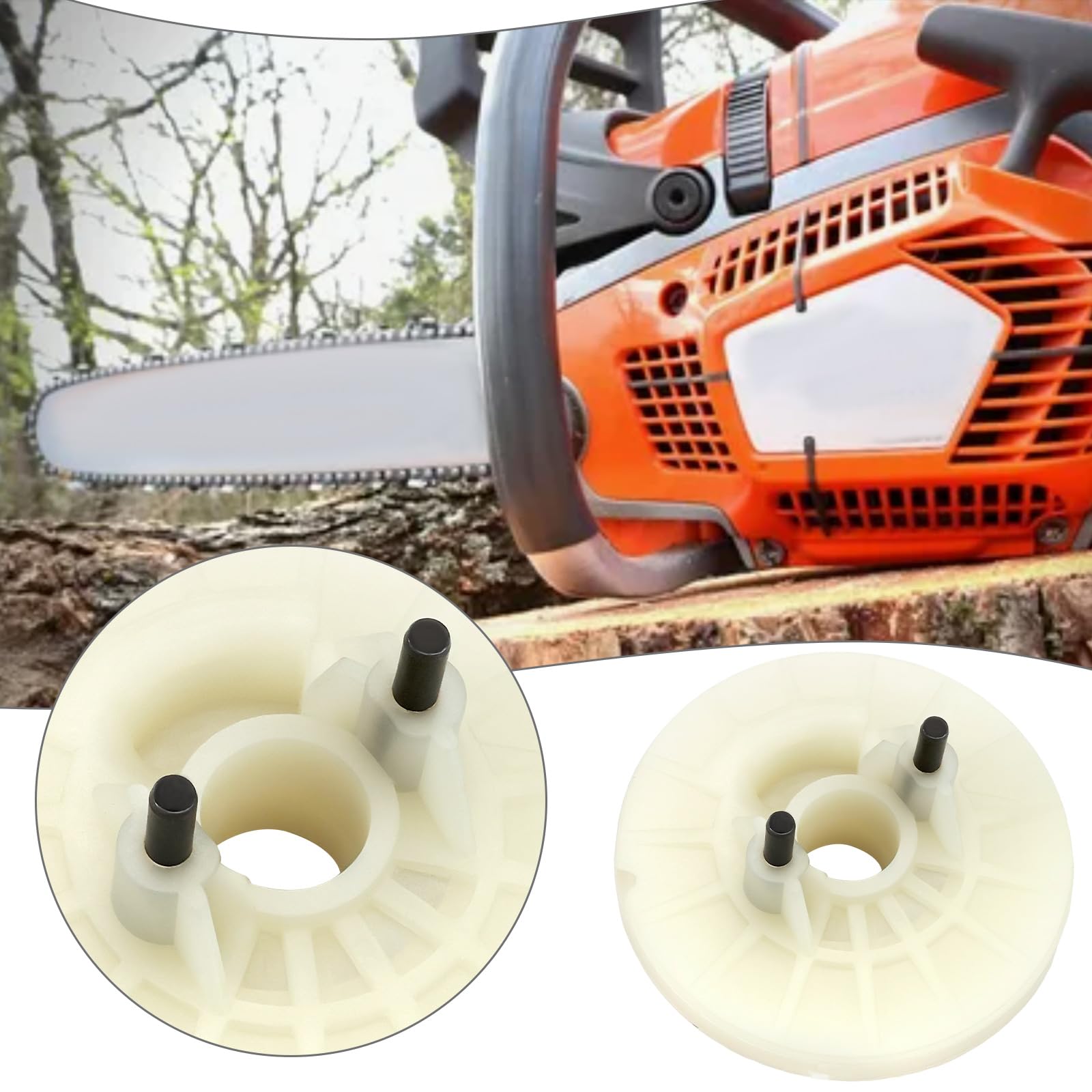 LT Easiyl 2Pcs Starter Pulley Chain Saw Starter Pulley Replacement 505158101 Compatible with Husqvarna 545 550xp 555 560xp 562xp 572XP - Image 3