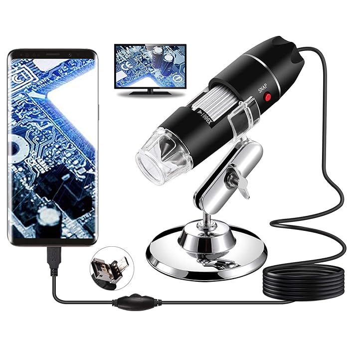 Buy USB Digital Microscope, Bysameyee Handheld 40X1000X Magnification Endoscope, 8 LED Mini