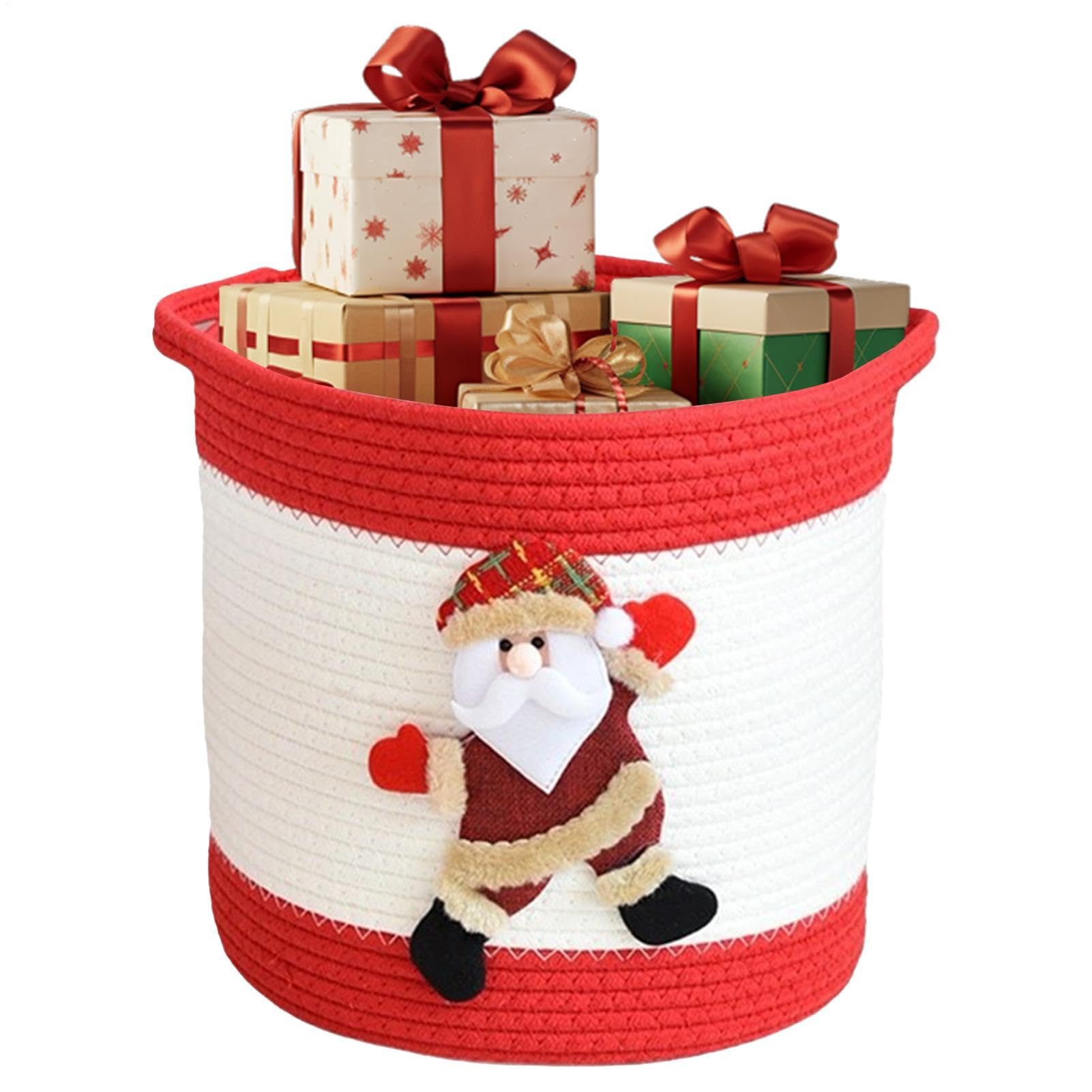 Panier à linge de Noël élégant pour ranger les jouets et collations enfants