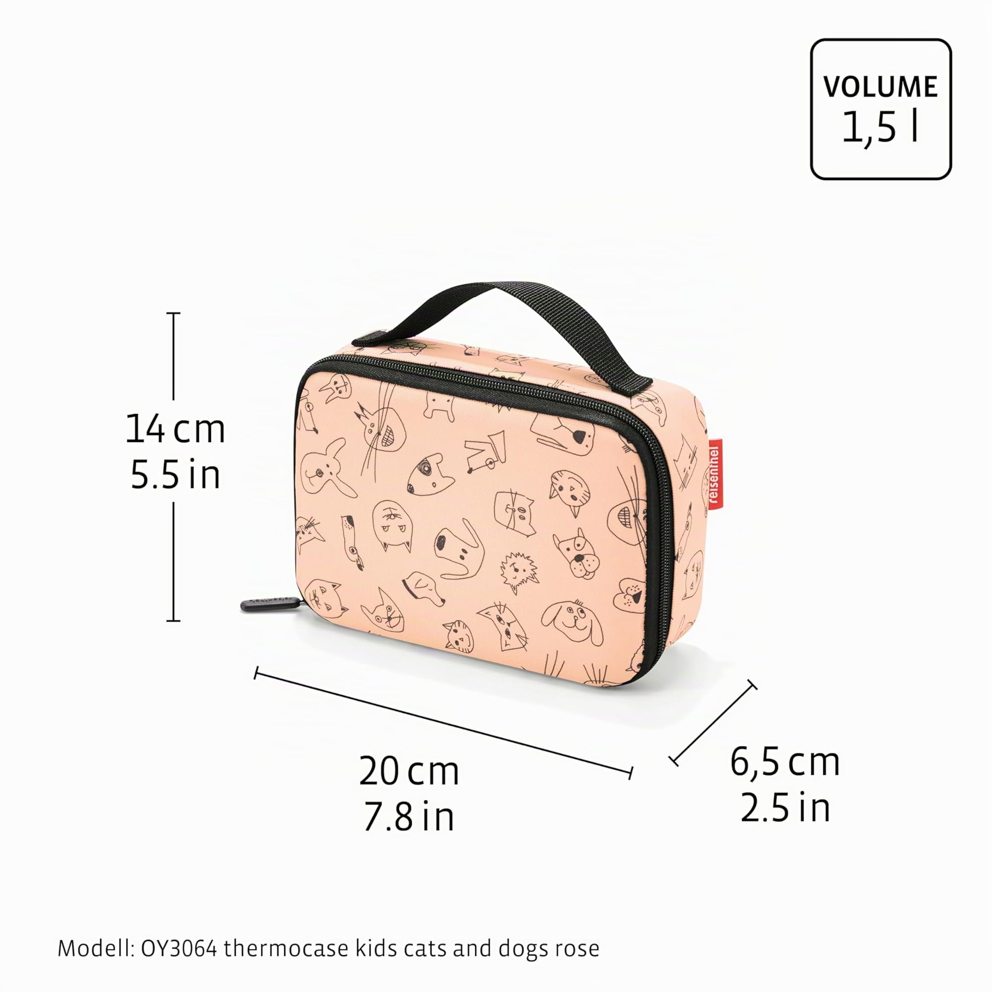 reisenthel thermocase kids cats and dogs rose - sac isotherme, Couleur:rot