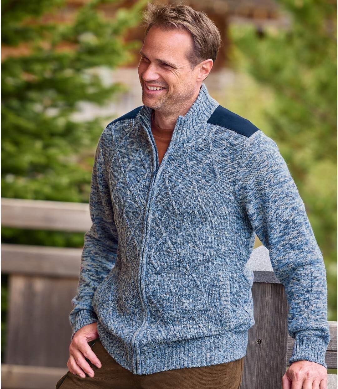 ATLAS FOR MEN - Blouson Tricot - Gilet pour Homme - Disponible en Grandes Tailles du M au 5XL