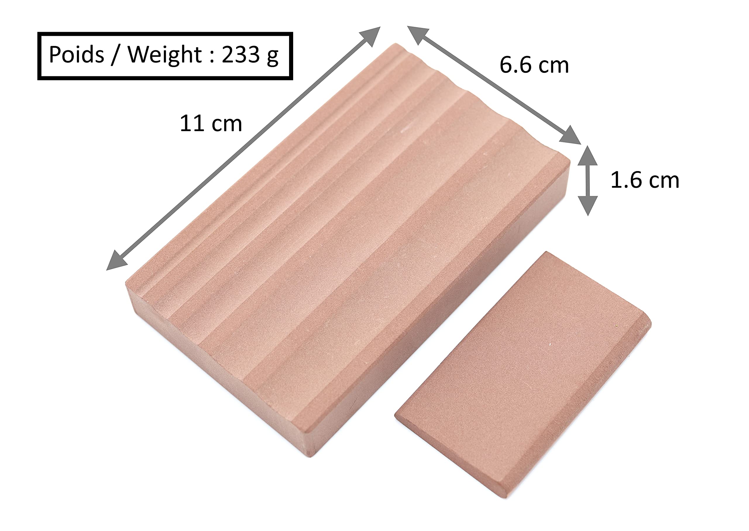 Cocktail7 Japanischer Schleifstein King #1000 für Holzscheren, Steine, Holzbearbeitung, 2 Steine, Braun, 11x6.6x1.5 cm, 233 g