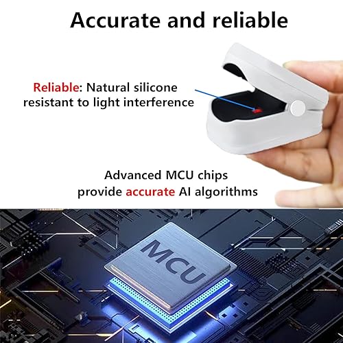 Miniatura 5 de Oxímetro de pulso, oxímetro con pulso, medidor de oxígeno, oxímetro de pulso de dedo, monitor de saturación de oxígeno en sangre, oximetría de