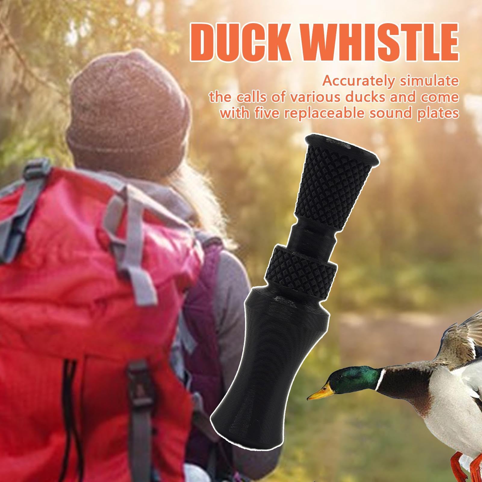 Duck Calls for Hunting | Llamadas de juego impresas en 3D, silbato con 5 chips de sonido reemplazables para capturar juegos al aire libre para niños y adultos