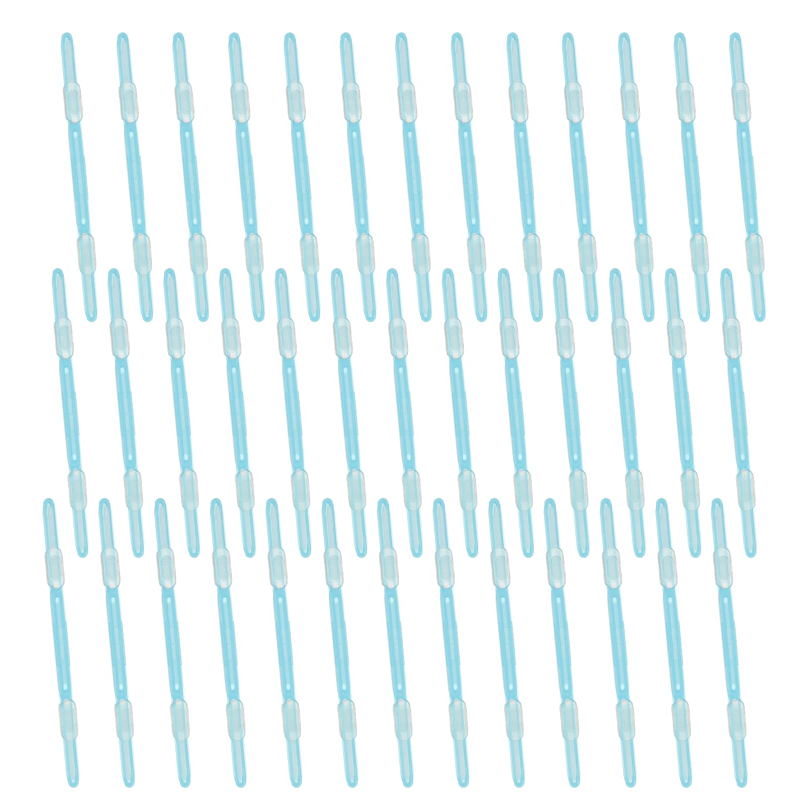 PATIKIL 40 Pcs Loose-Leaf Paper Binding Clamps, Blue Plastic Paper Organizers Notebook Fasteners Reusable Prong Binder Clip for Home Office File Report Chart Documents