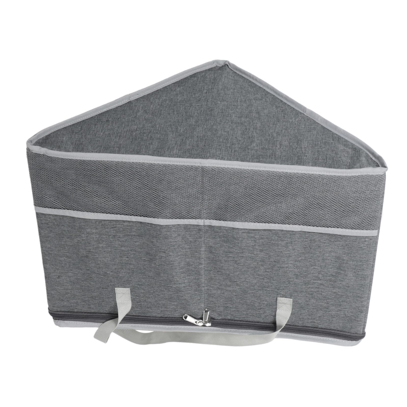 Dreieckige Kleiderbügel-aufbewahrungsbox mit Reißverschlussdeckel Stabiler Organizer für Mehrere Kleiderbügel Platzsparender Korbstapeler aus Polyester für Schrank und Waschküche