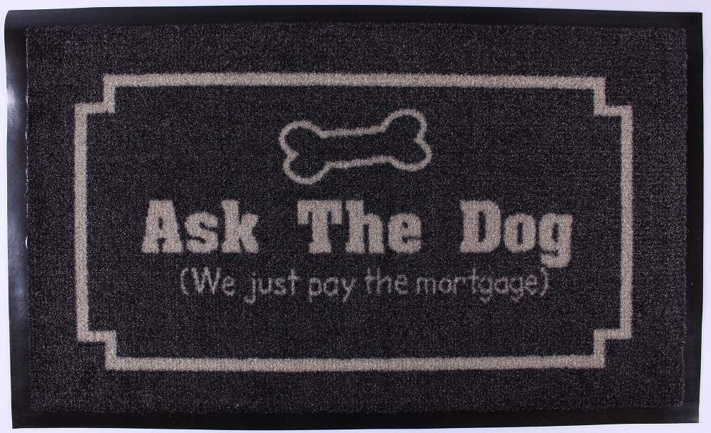 La FinesseDecorative Coir Entrance Door Mat Ask the dog… 75 cm x 45 cm