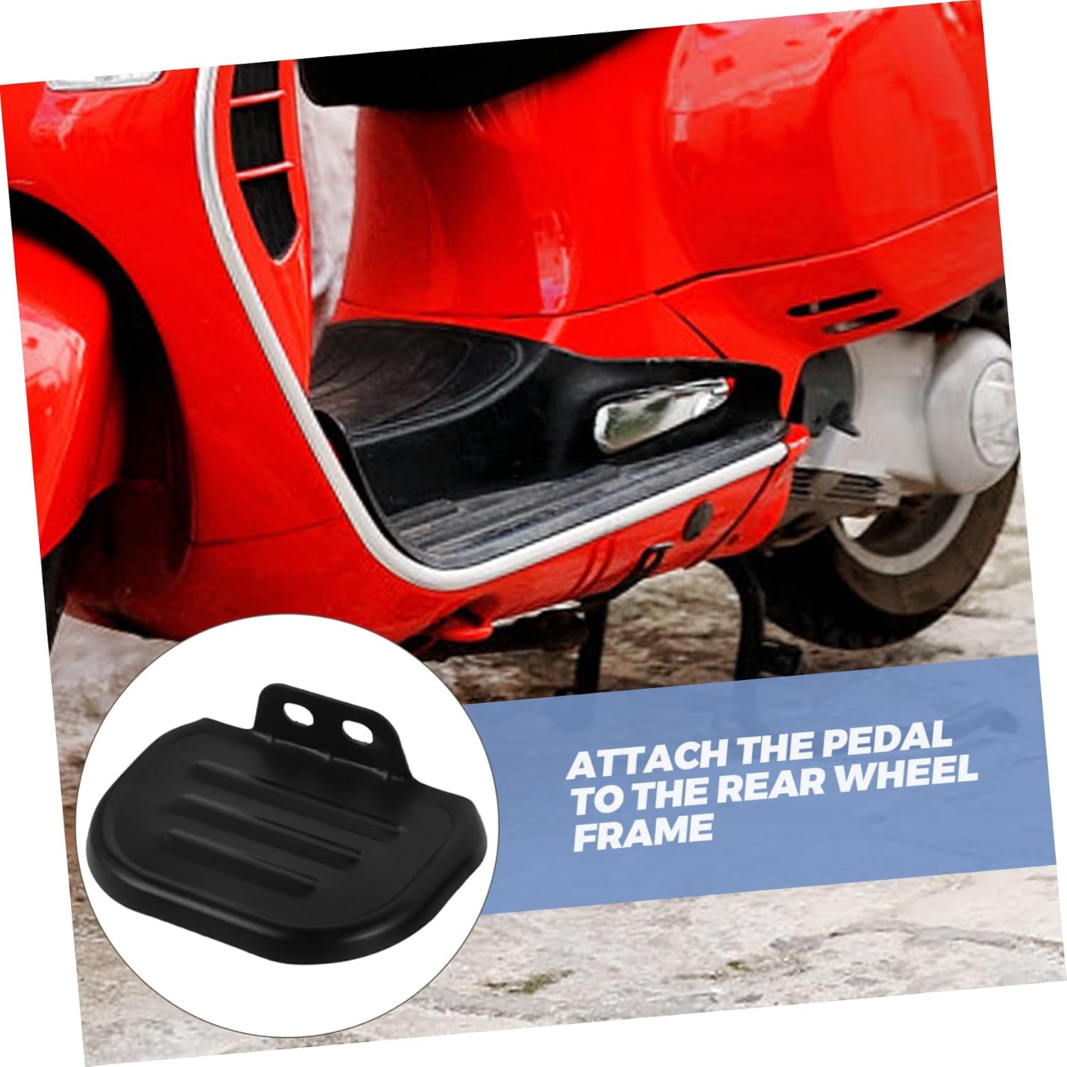 Pair Bike Rear Foot Pegs Aluminum Alloy Black Comfortable Footrest