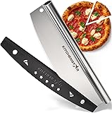 KitchenStar 14-Inch Pizza Cutter Rocker Blade - Sharp Stainless Steel Slicer Knife, Protective...