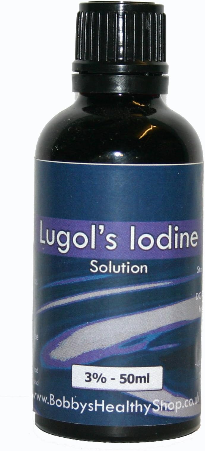 Lugol's Iodine 3% - 50ml - Glass Bottle with Dropper Insert
