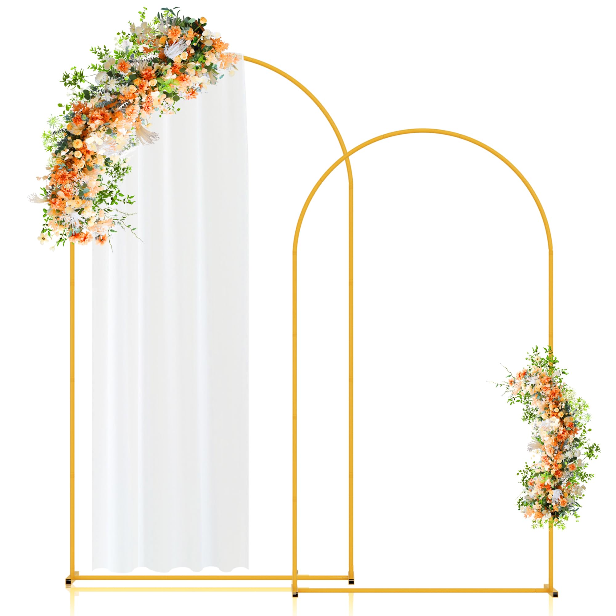 Photo 1 of ** only 1**
GATKITOM 7.2FT+6.6FT Metal Arch Backdrop Stand, Gold Wedding Arch Stand Set of 2, Stable Wedding Arch Frame for Wedding Birthday Party Baby Shower Ceremony Graduation Decoration, ABS-GD-7266Z