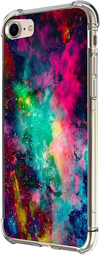 Beaucov - Funda para iPhone SE 3ra Gen 2022, Funda protectora con resistencia a caídas y arañazos de TPU de cuerpo completo con diseño de cielo