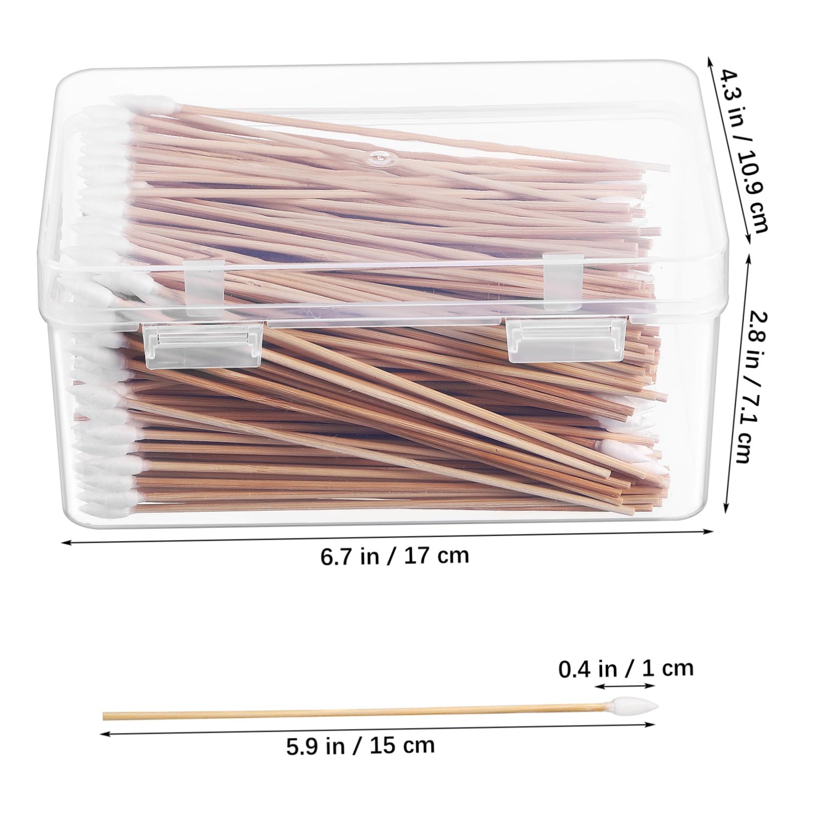 VALICLUD 2 series Hisopos De Algodón De Precisión Hisopos Para Limpieza De Uñas Hisopos De Algodón Para Bebés A Granel Limpiador Cosmético Hello Maquillaje Multiusos Hisopos 500 piezas*2