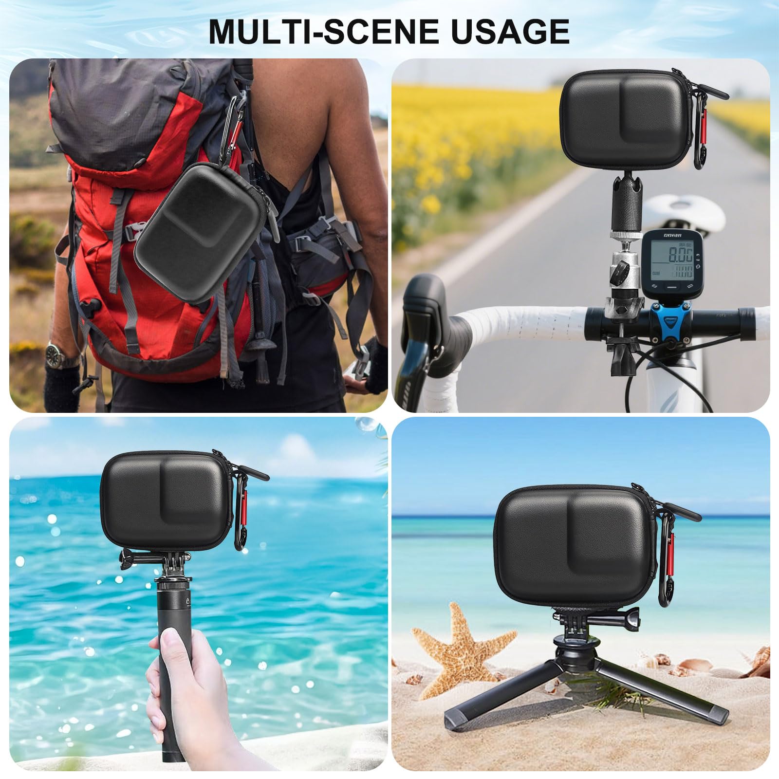 DJI Osmo Action 5 Pro Case Kit, torba do noszenia, folia ochronna na wyświetlacz 9H, silikonowa osłona obiektywu – odporna na uderzenia, zarysowania, pyłoszczelna, wszechstronna ochrona