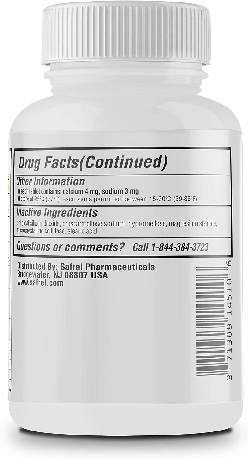 Safrel Senna 8.6 mg Tablets (1000 Count) –Natural Sennosides Vegetable Laxative for Constipation, Bloating, Gas, Irregularity Relief. Safe Overnight Relief | Generic Senokot, Original Value Pack