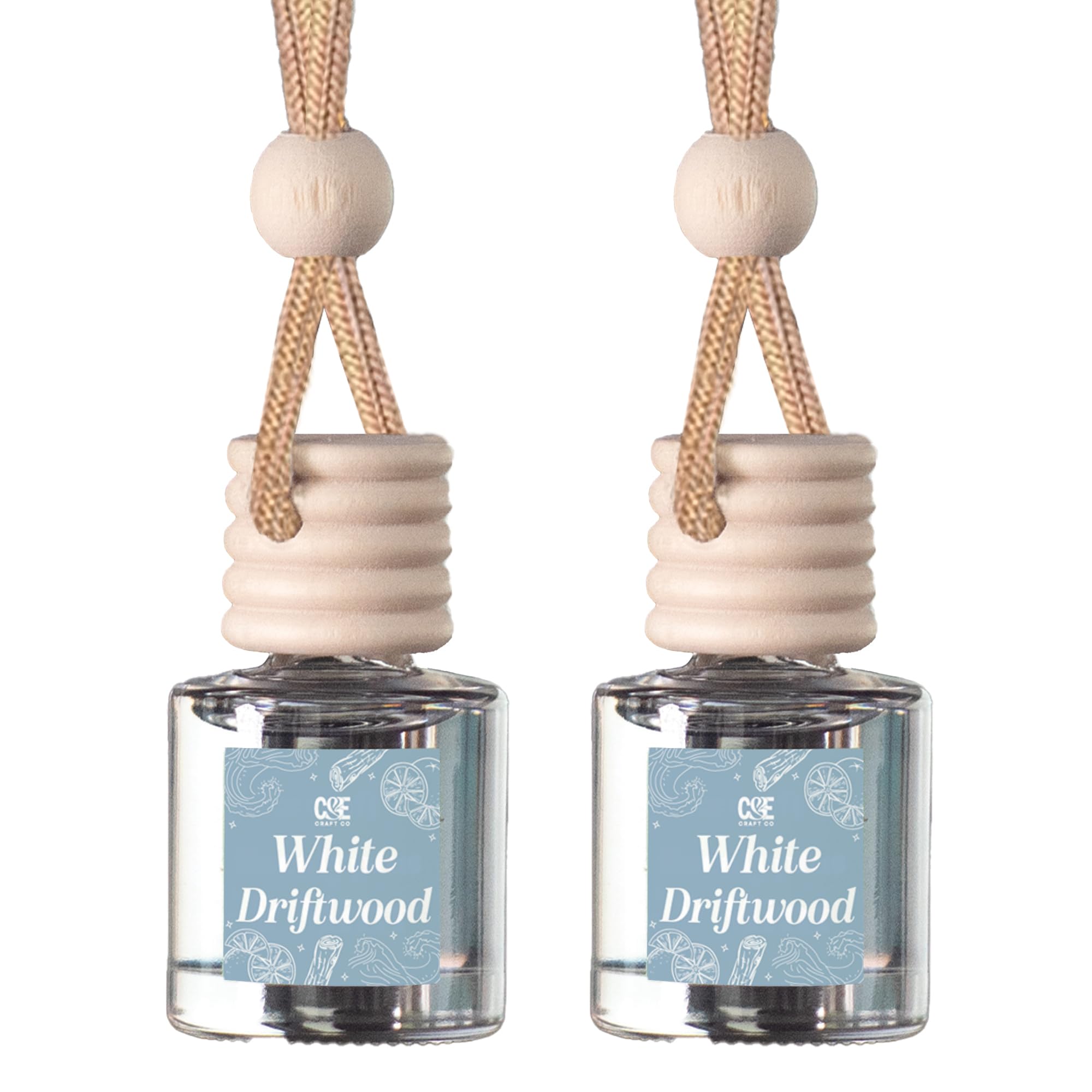 CANDECraftCo 2 Pack Hanging Car Air Freshener Diffuser for Essential Oils