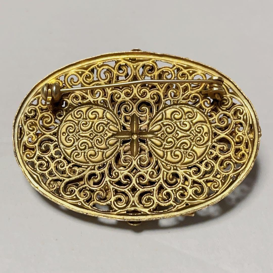 W Germany 西ドイツ製 ヴィンテージ ブローチ W.GERMANY 天然石