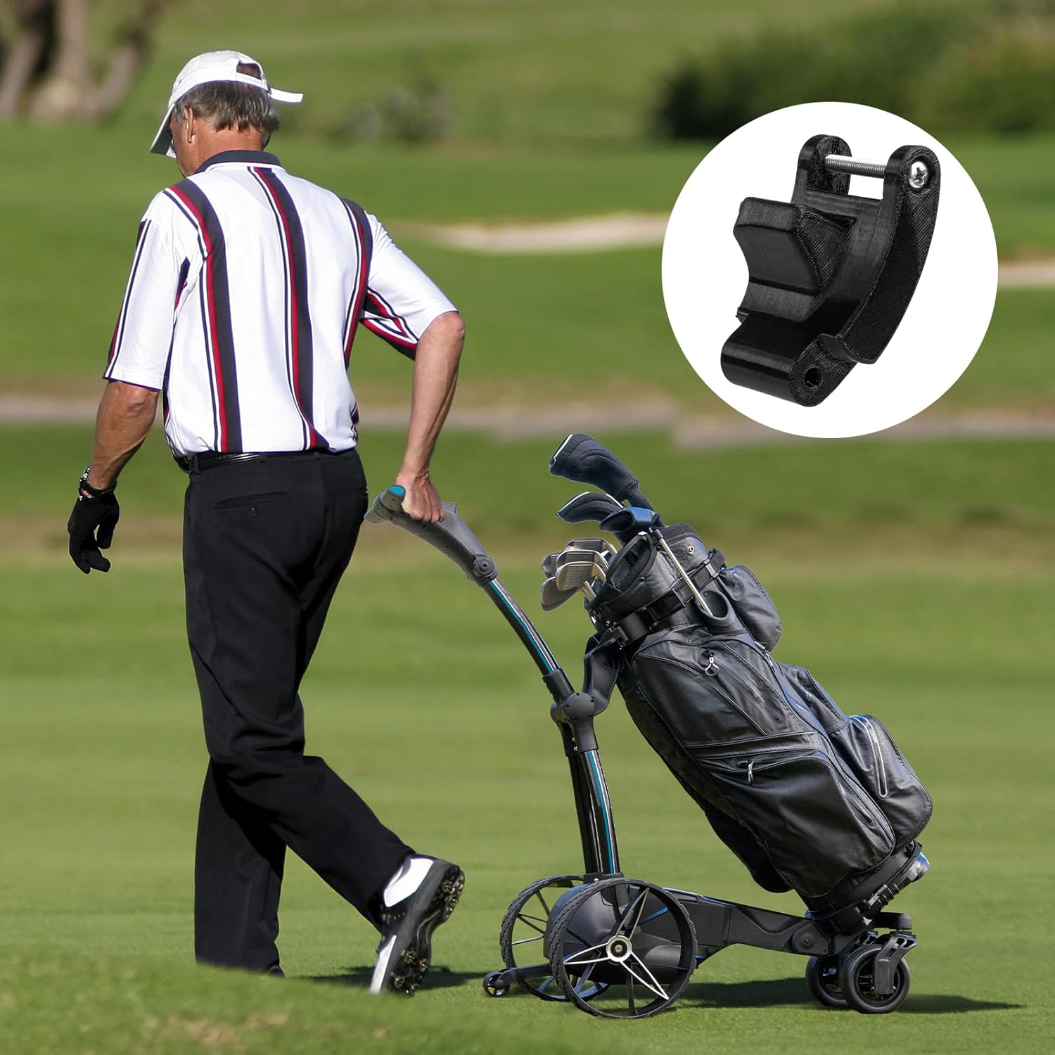 Golf Bag Accessories Compatible with MGI Ai Navigator GPS+, Enhanced Stability Golf Bag Stabilizers and Stand to Eliminate Bag Twisting(A Pair)