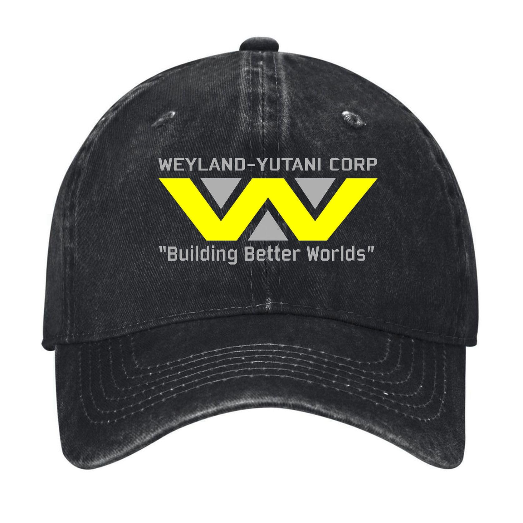luuchrzz Weyland-Yutani Corp Building Better Worlds Black Vintage Washed Cotton Blank Baseball Cap Adjustable Dad Hat for Men Women